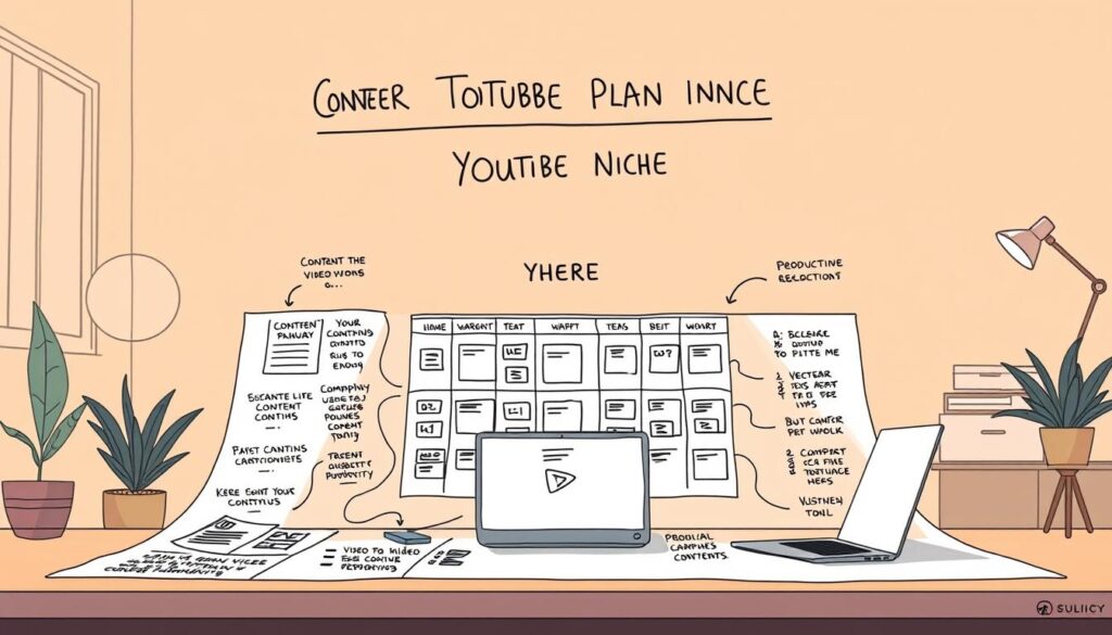 تخطيط المحتوى لنيتش يوتيوب